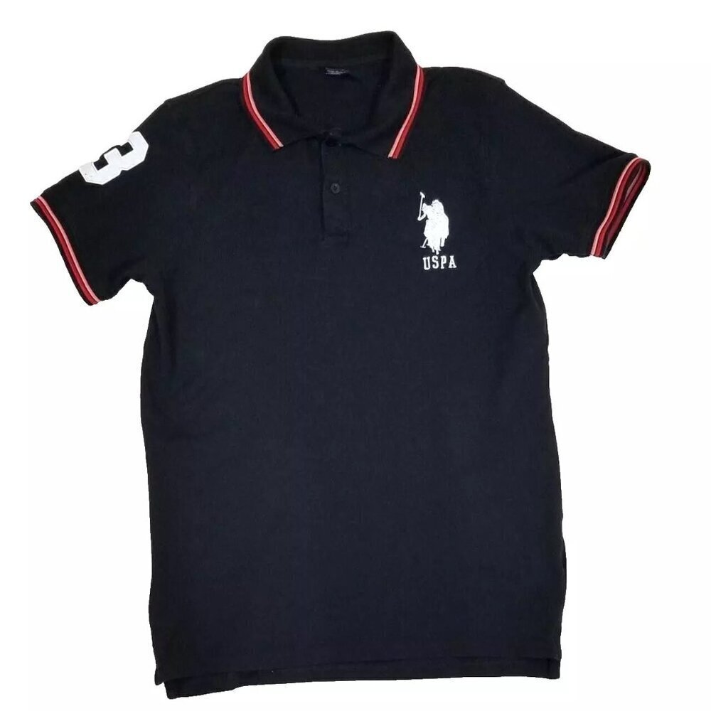 U.S. POLO ASSOCIATION Ladies Polo Shirt Size XL Black
